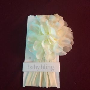 Baby bling ivory flower headband